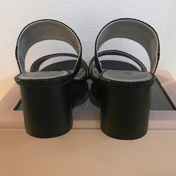 Anne Klein black 2 banded sandal - Picture 8 of 10